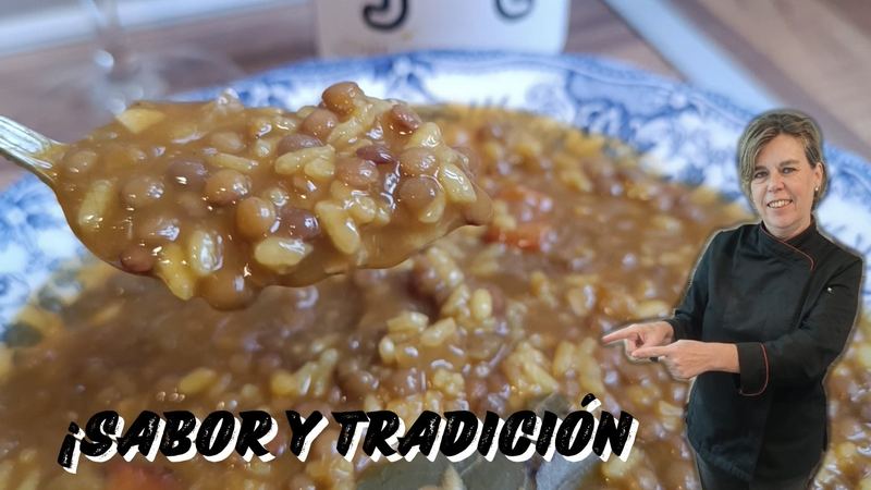 Arroz con lentejas, receta de Manoli García