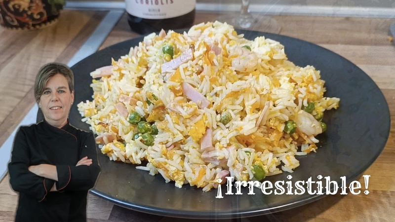 Arroz tres delicias, receta de Manoli García