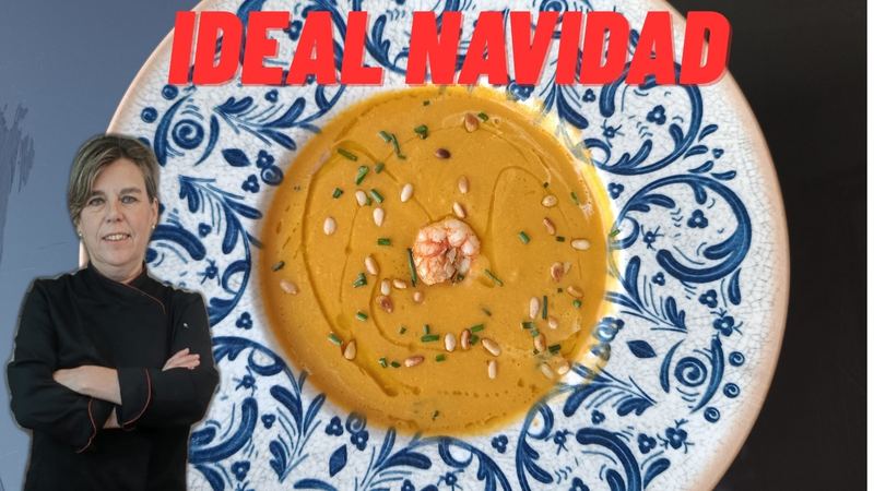 Crema de gambas, receta de Manoli García