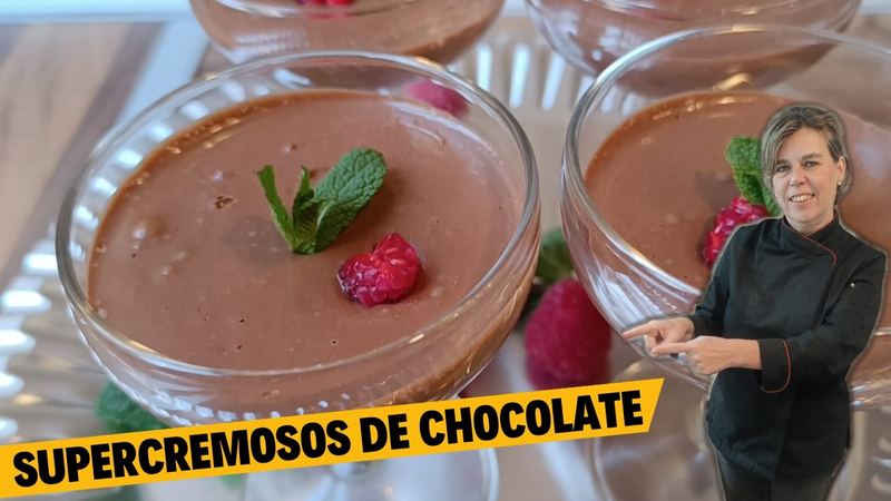 Cremosos de chocolate, receta de Manoli García