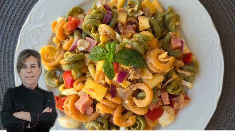 Ensalada de pasta, receta de Manoli García