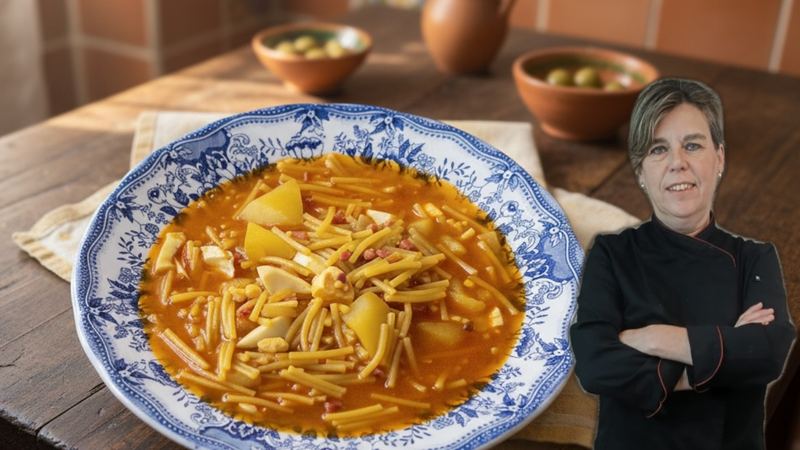Fideos a la sartén, receta de Manoli García