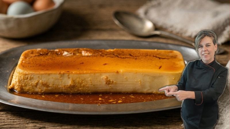 Flan de huevo, receta de Manoli García
