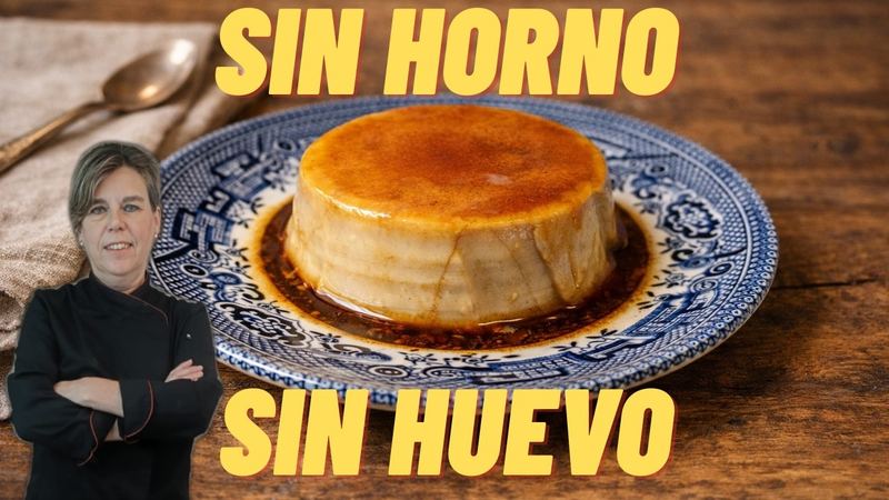 Flan sin horno, receta de Manoli García