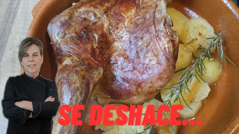 Lechazo al horno, receta de Manoli García