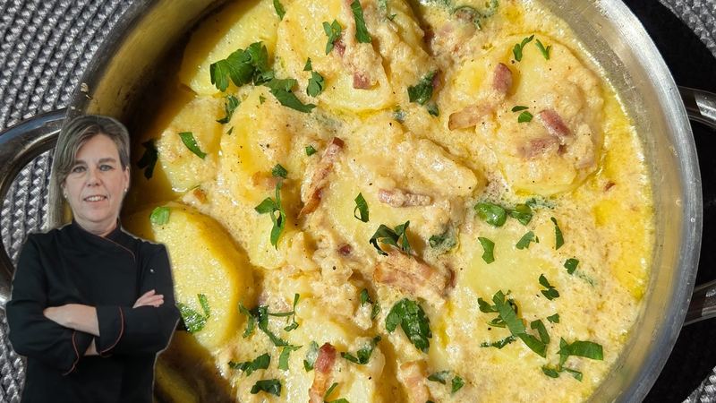 Patatas a la crema, receta de Manoli García