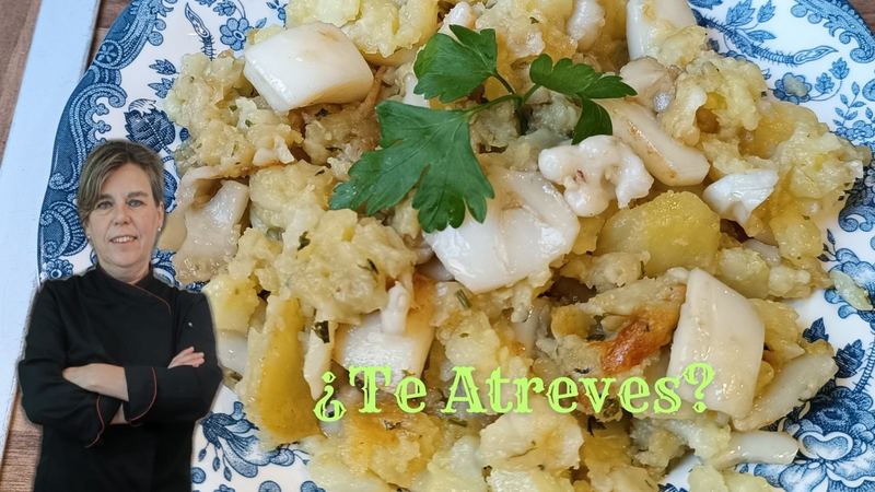 Patatas con sepia, receta de Manoli García