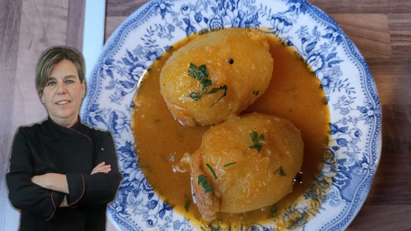 Patatas rellenas, receta de Manoli García