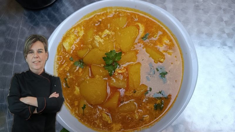 Patatas viudas, receta de Manoli García