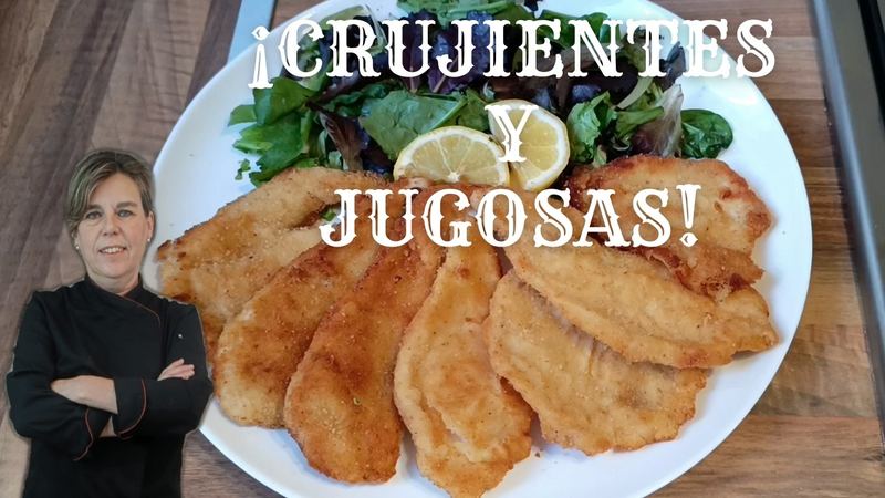 Pechugas rebozadas, receta de Manoli García