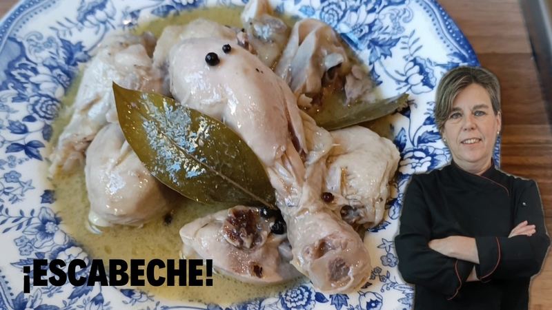 Pollo en escabeche, receta de Manoli García