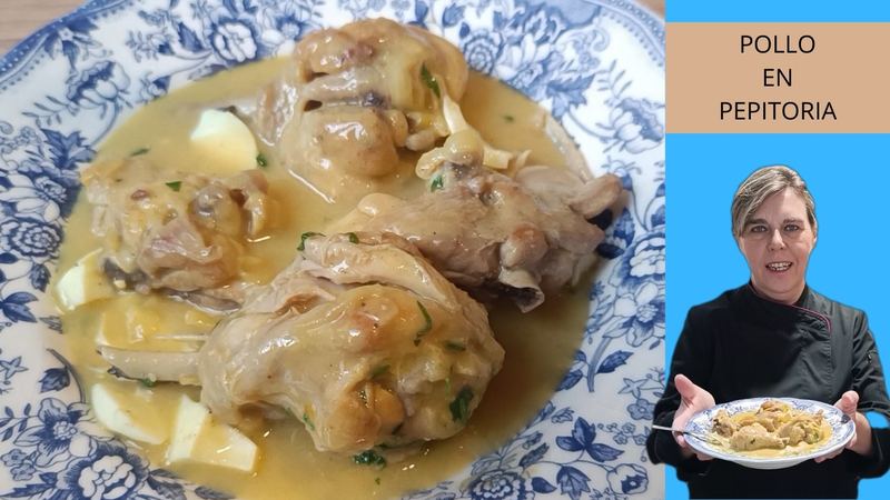 Pollo en pepitoria, receta de Manoli García