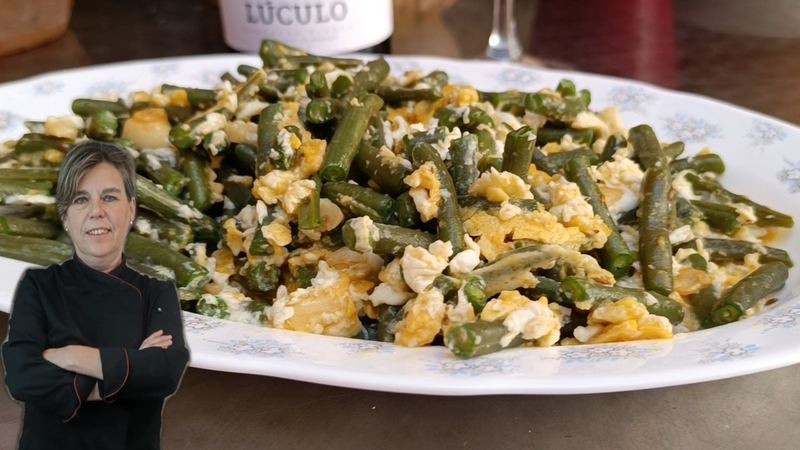 Revuelto de judías verdes, receta de Manoli García