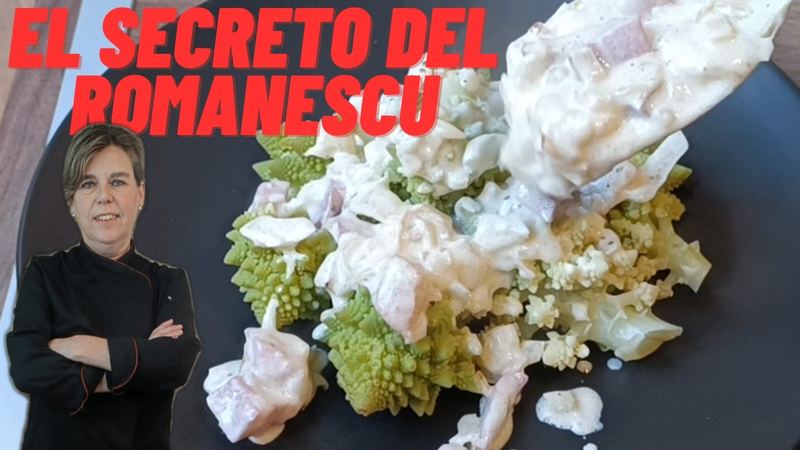 Romanesco a la carbonara, receta de Manoli García