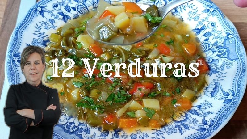 Sopa de 12 verduras, receta de Manoli García