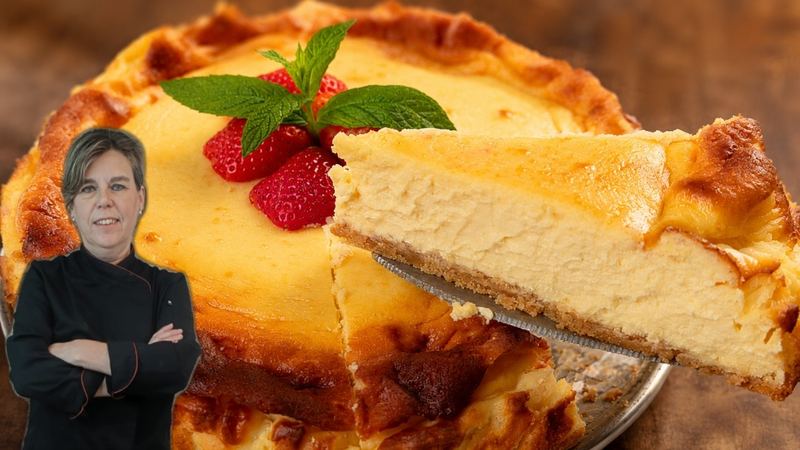 Tarta de queso con chocolate blanco, receta de Manoli García