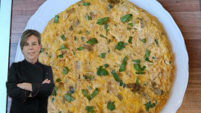 Tortilla de bacalao, receta de Manoli García