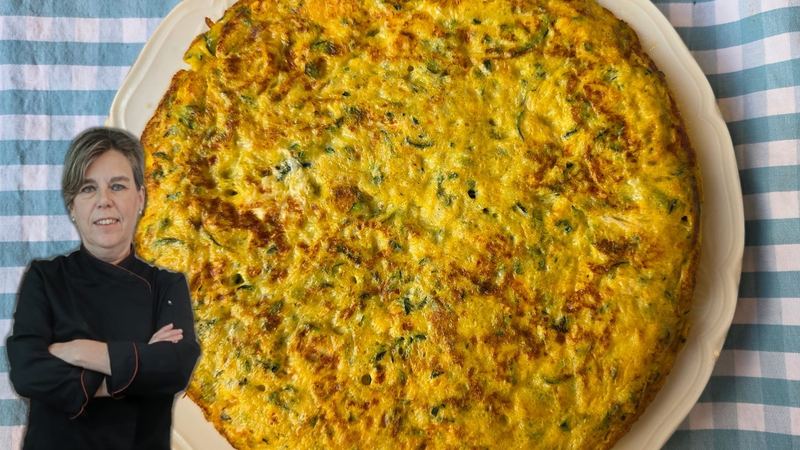 Tortilla de calabacín, receta de Manoli García