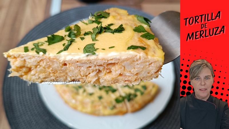 Tortilla de merluza, receta de Manoli García